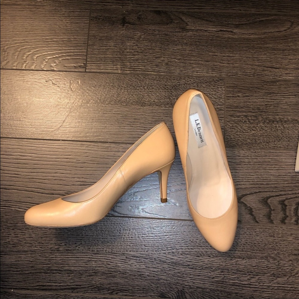 LK Bennet 👸🏻 soft lamb Nude leather pump 39 ✨🥇